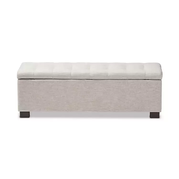 beige_gridtufted_contemporary_storage_bench_4.webp Beige Grid-Tufted Contemporary Storage Bench>Kirklands Home Shop
