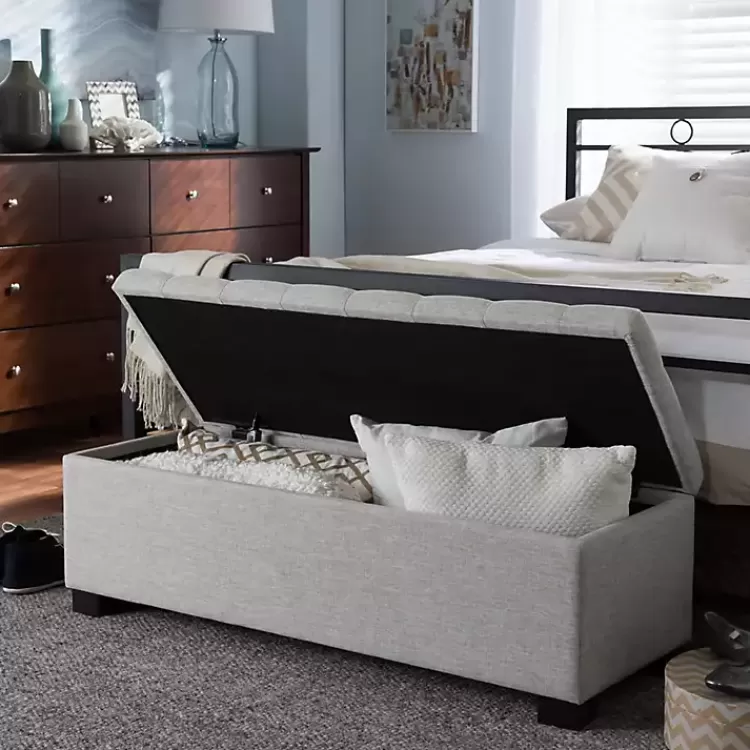 beige_gridtufted_contemporary_storage_bench_8.webp Beige Grid-Tufted Contemporary Storage Bench>Kirklands Home Shop