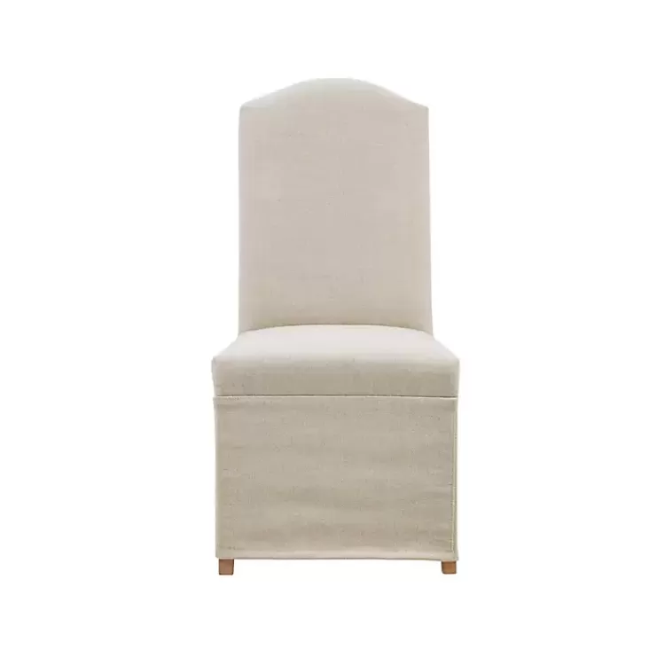 beige_high_back_skirted_dining_chairs_set_of__2.webp Beige High Back Skirted Dining Chairs, Set of 2>Kirklands Home Clearance