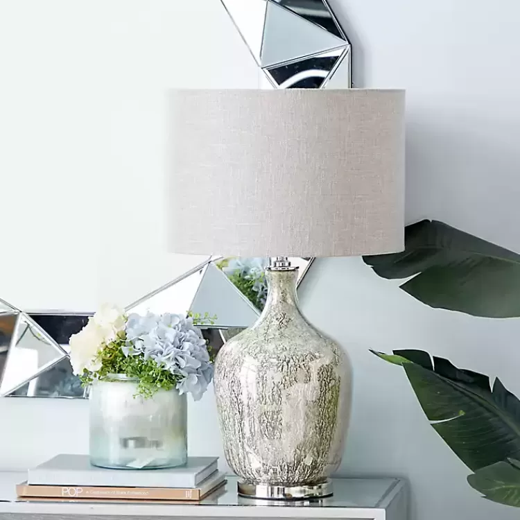 Beige Marbled Mercury Glass Table Lamp>Kirklands Home Cheap