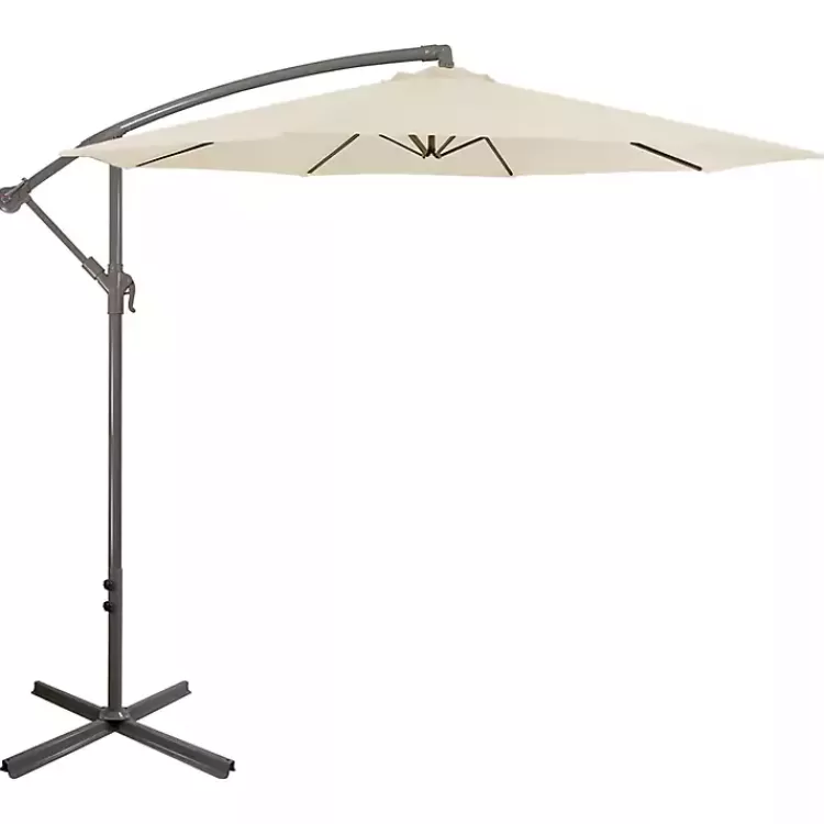 Beige Offset Hand Crank Outdoor Umbrella>Kirklands Home Cheap