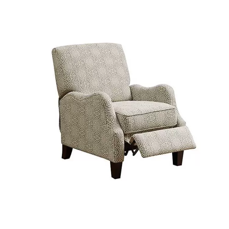 Beige Pattern Liam Push-Back Recliner>Kirklands Home Cheap