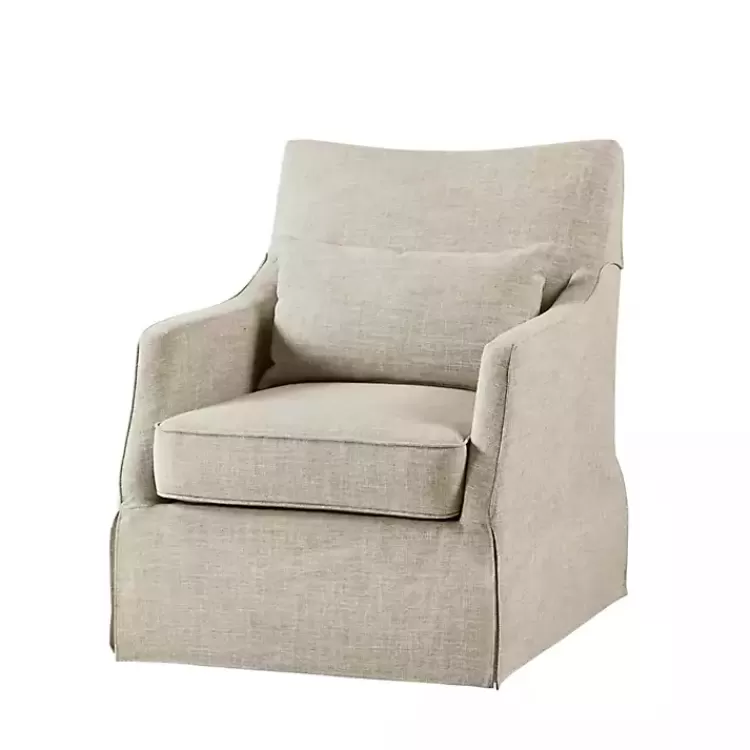 beige_skirted_swivel_martha_stewart_accent_chair_2.webp Beige Skirted Swivel Martha Stewart Accent Chair>Kirklands Home Outlet