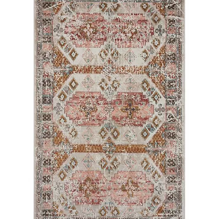 Beige Southwestern Mosaic Outdoor Area Rug, 5x7>Kirklands Home Flash Sale