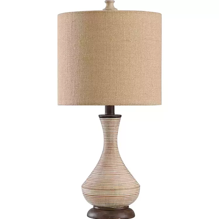 Beige Stripes Curved Table Lamp>Kirklands Home Best