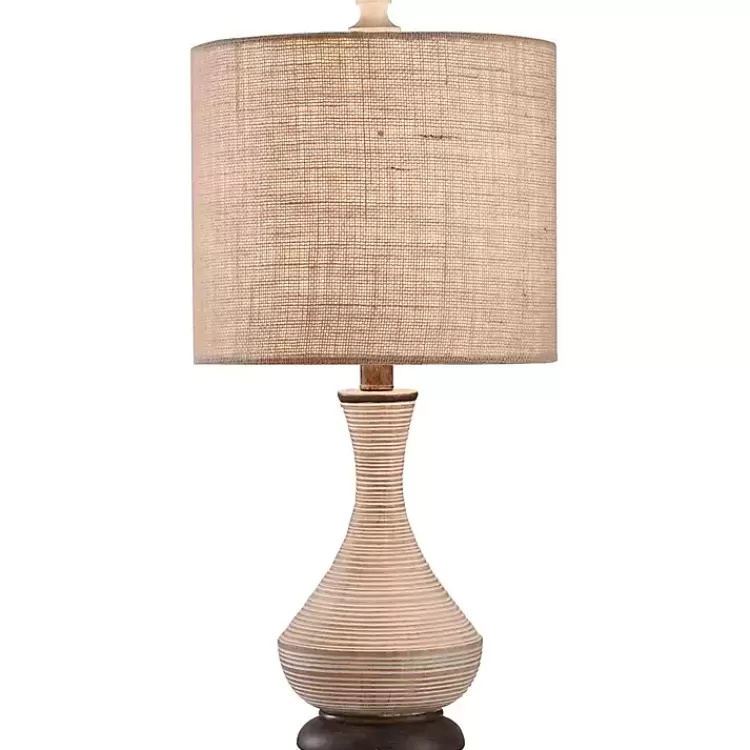 Beige Stripes Curved Table Lamp>Kirklands Home Best