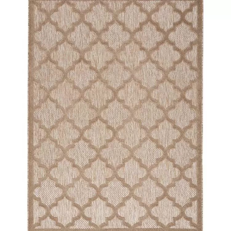 Beige Trellis Indoor/Outdoor Area Rug, 6x9>Kirklands Home Sale