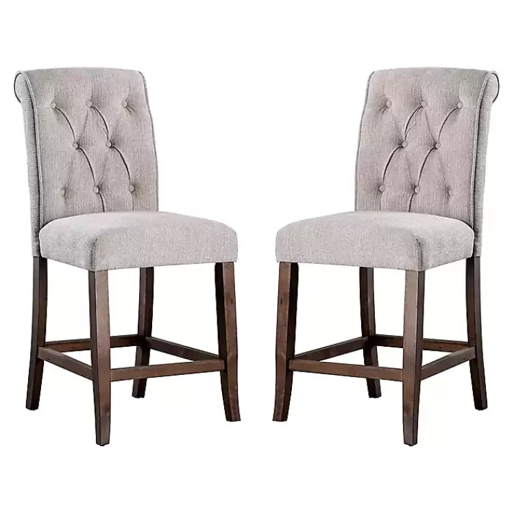 Beige Tufted Landon Counter Stools, Set of 2>Kirklands Home Discount