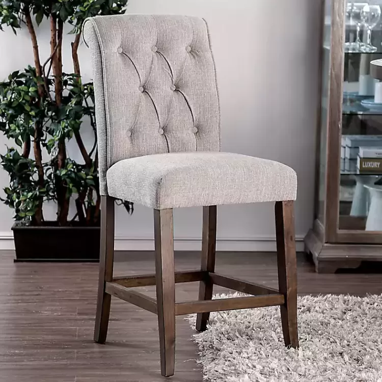 Beige Tufted Landon Counter Stools, Set of 2>Kirklands Home Discount