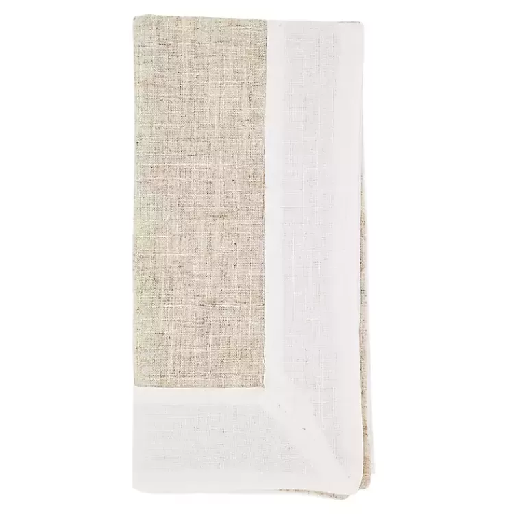 Beige Two-Tone Border 4-pc. Napkin Set>Kirklands Home New