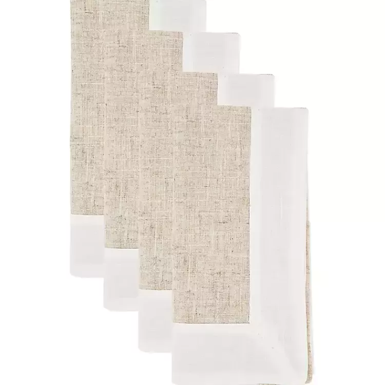 beige_twotone_border_pc_napkin_set_3.webp Beige Two-Tone Border 4-pc. Napkin Set>Kirklands Home New