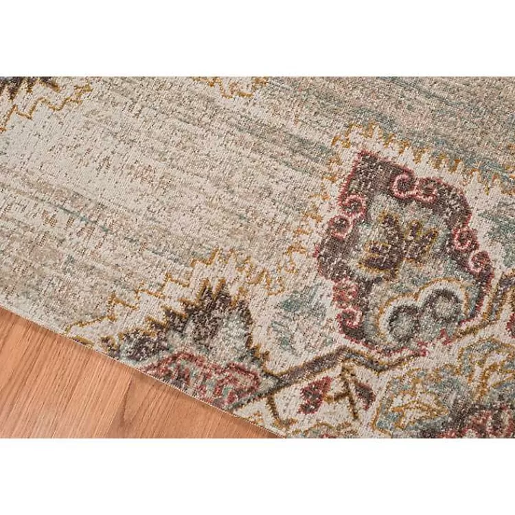 Beige Vintage Medallion Round Area Rug, 6 ft.>Kirklands Home Shop