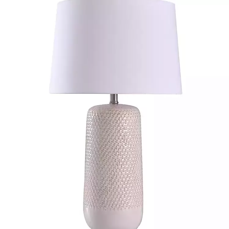Beige Woven Ceramic Wicker Table Lamp>Kirklands Home Discount