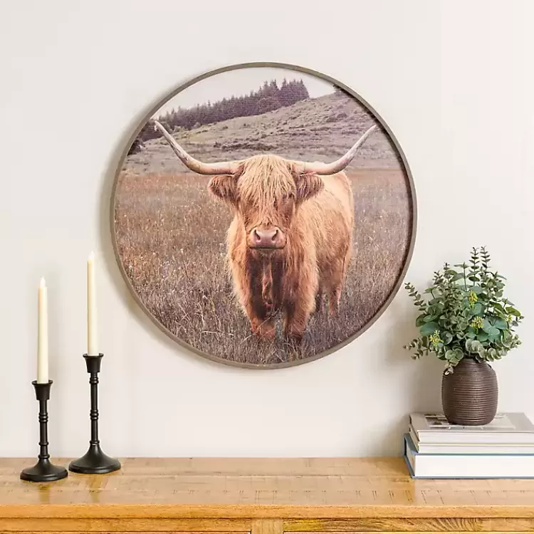 Bernie II Round Framed Canvas Art Print>Kirklands Home Hot