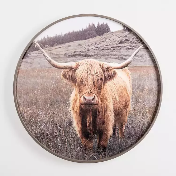 Bernie II Round Framed Canvas Art Print>Kirklands Home Hot