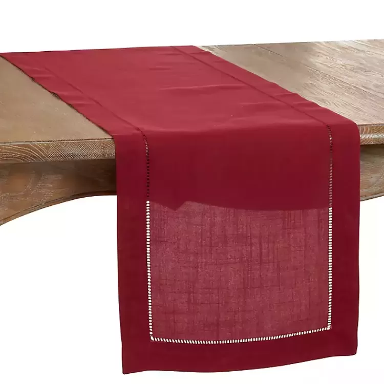 Berry Hemstitch Border Table Runner>Kirklands Home Clearance