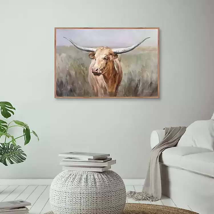 big_sky_longhorn_framed_canvas_art_print_2.webp Big Sky Longhorn Framed Canvas Art Print>Kirklands Home Cheap
