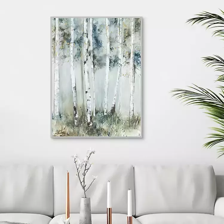 Birch Blue Forest Framed Canvas Art Print>Kirklands Home Clearance