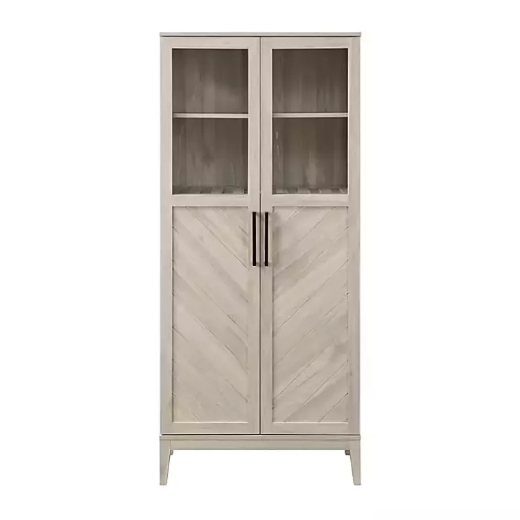 Birch Chevron Wooden Storage Cabinet>Kirklands Home Clearance