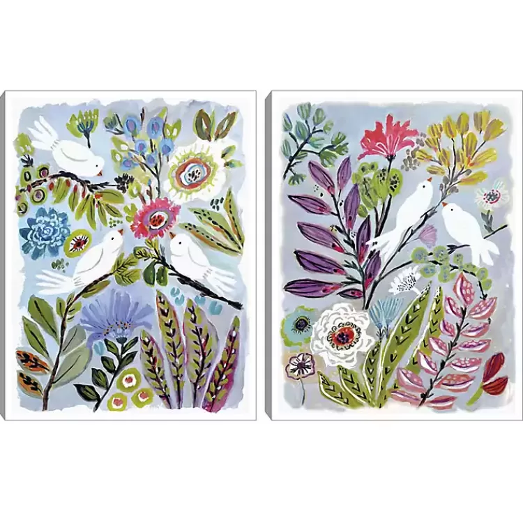 Bird Love Framed Canvas Art Prints, Set of 2>Kirklands Home Sale