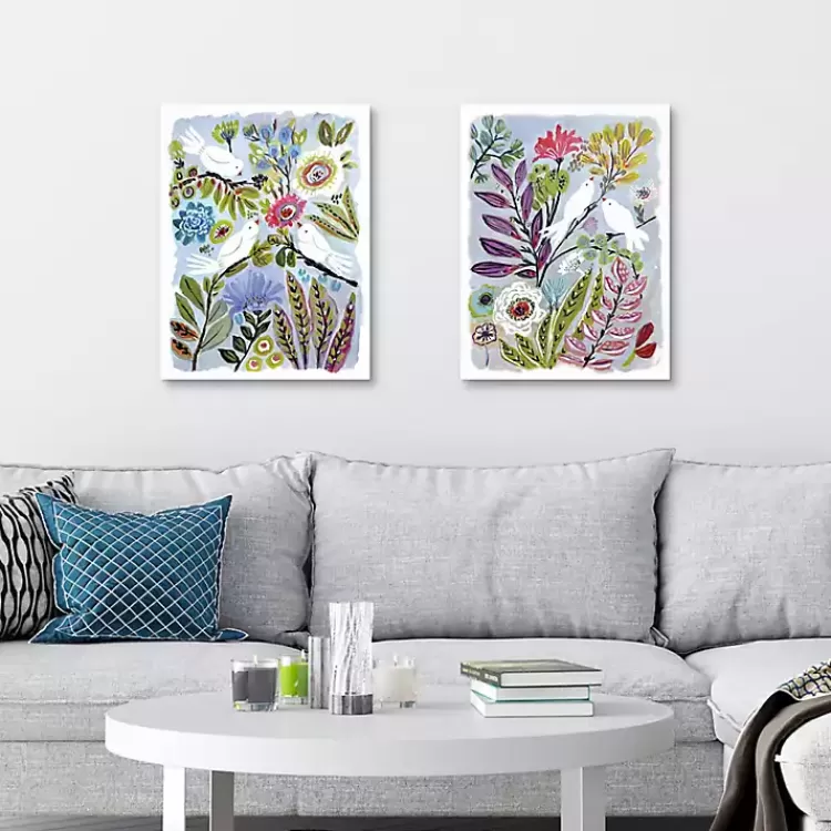 Bird Love Framed Canvas Art Prints, Set of 2>Kirklands Home Sale