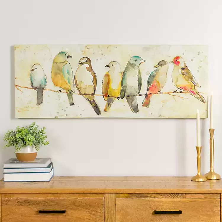 Birds on Wire Canvas Art Print>Kirklands Home Discount