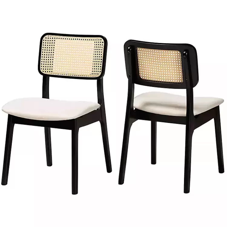 Black & Cream Modern Dining Chairs, Set of 2>Kirklands Home Outlet