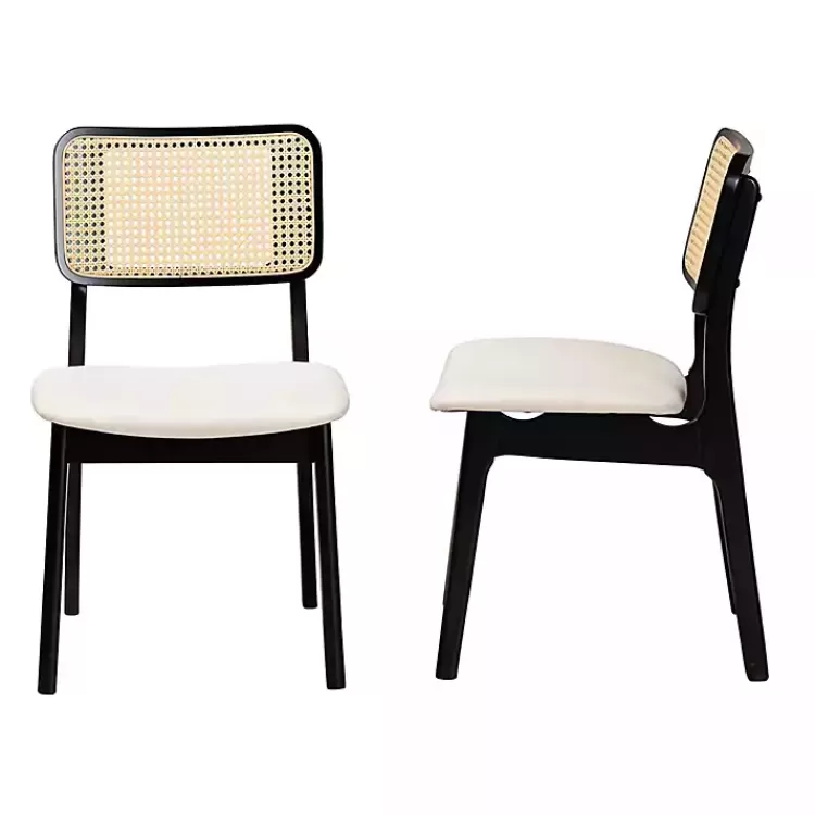 Black & Cream Modern Dining Chairs, Set of 2>Kirklands Home Outlet