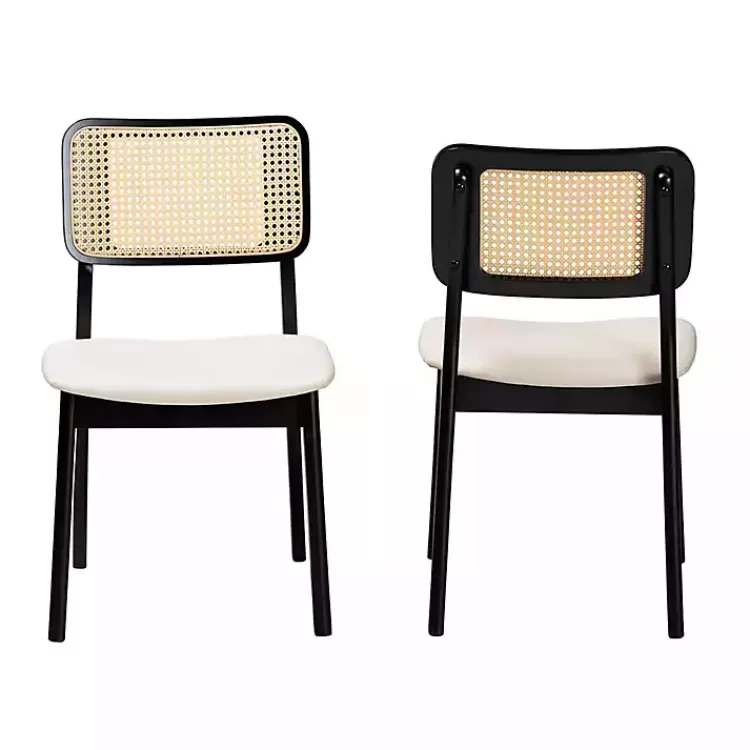 black__cream_modern_dining_chairs_set_of__2.webp Black & Cream Modern Dining Chairs, Set of 2>Kirklands Home Outlet
