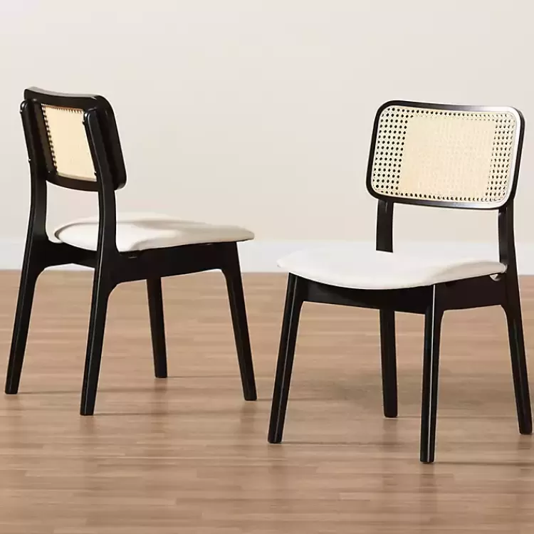 black__cream_modern_dining_chairs_set_of__7.webp Black & Cream Modern Dining Chairs, Set of 2>Kirklands Home Outlet