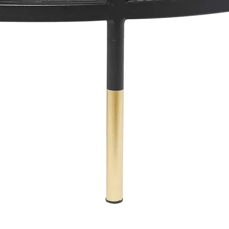black__gold_metal_mesh_round_coffee_table_2.webp & Gold Metal Mesh Round Coffee Table>Kirklands Home Cheap