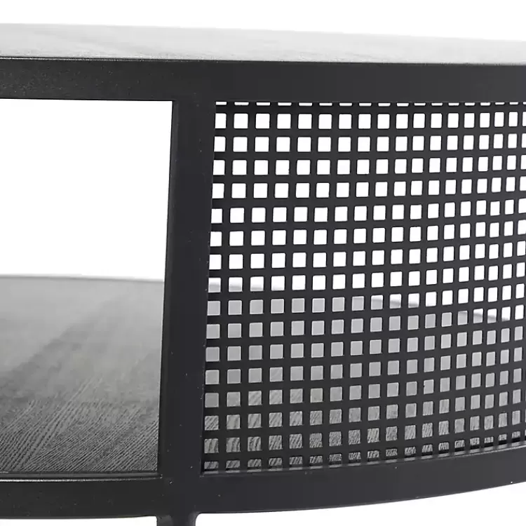 black__gold_metal_mesh_round_coffee_table_3.webp & Gold Metal Mesh Round Coffee Table>Kirklands Home Cheap