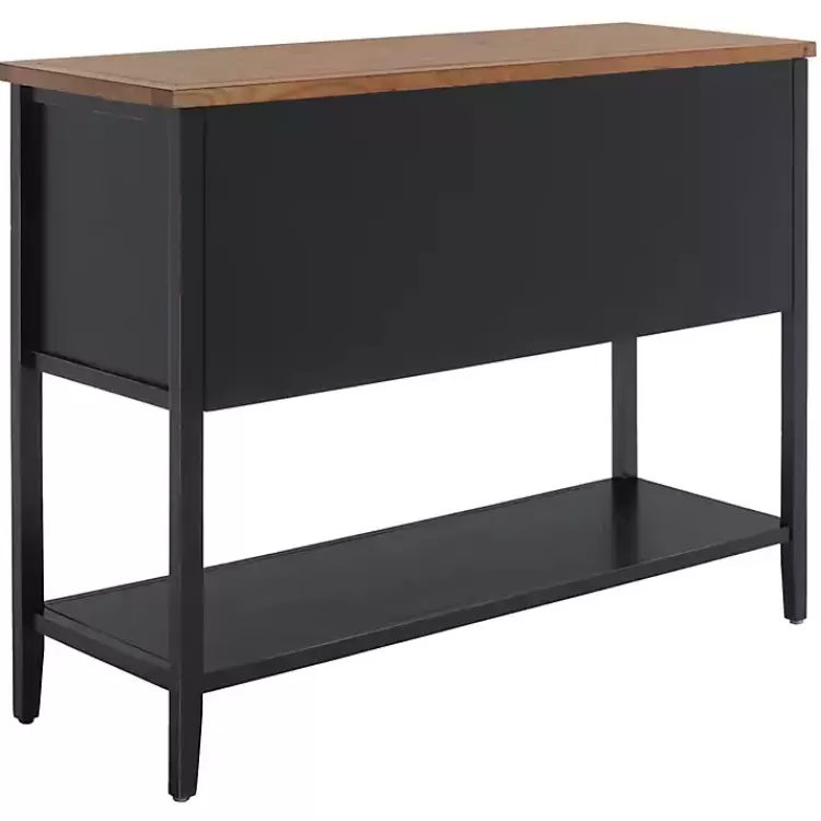 black__oak_drawer_charlotte_sideboard_4.webp & Oak 4-Drawer Charlotte Sideboard>Kirklands Home Fashion