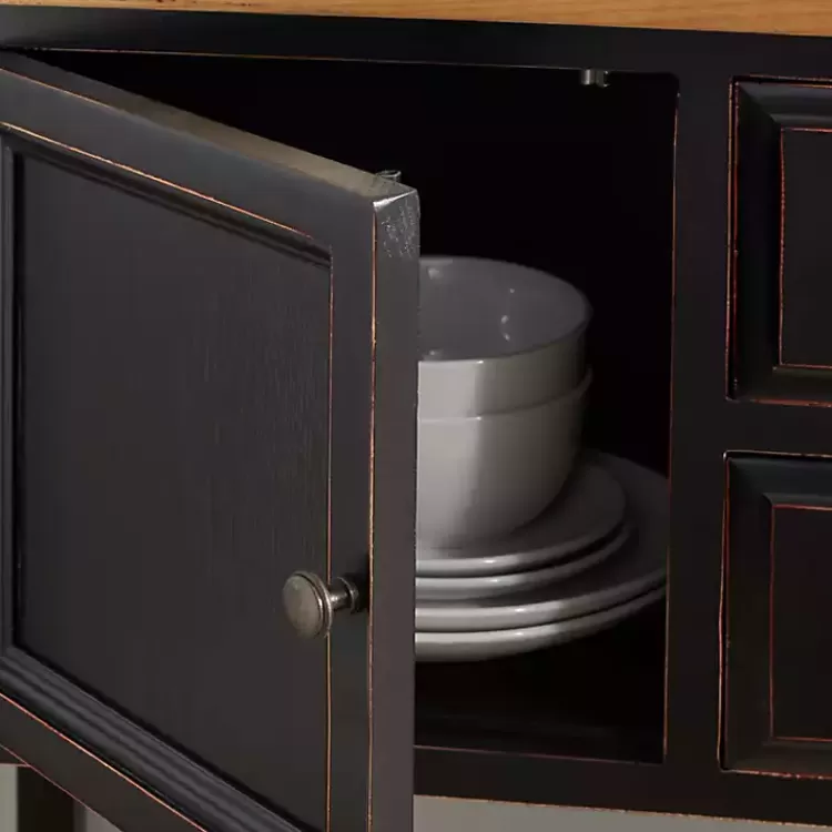 black__oak_drawer_charlotte_sideboard_8.webp & Oak 4-Drawer Charlotte Sideboard>Kirklands Home Fashion
