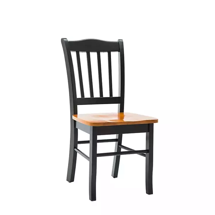 black__oak_wood_shaker_dining_chairs_set_of__3.webp Black & Oak Wood Shaker Dining Chairs, Set of 2>Kirklands Home Cheap