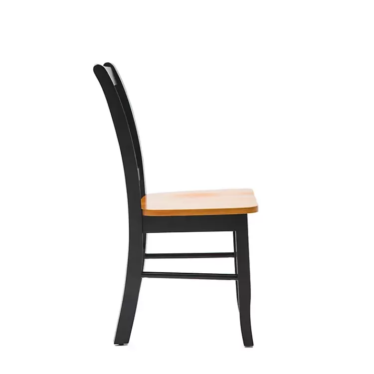 black__oak_wood_shaker_dining_chairs_set_of__5.webp Black & Oak Wood Shaker Dining Chairs, Set of 2>Kirklands Home Cheap