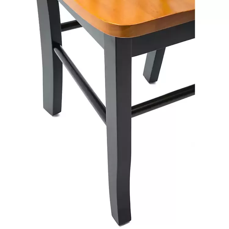 black__oak_wood_shaker_dining_chairs_set_of__8.webp Black & Oak Wood Shaker Dining Chairs, Set of 2>Kirklands Home Cheap