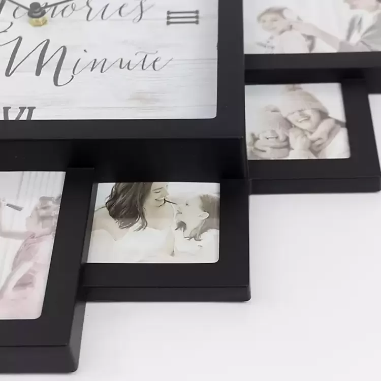 black__photo_frame_collage_clock_2.webp Black 12 Photo Frame Collage Clock>Kirklands Home Cheap