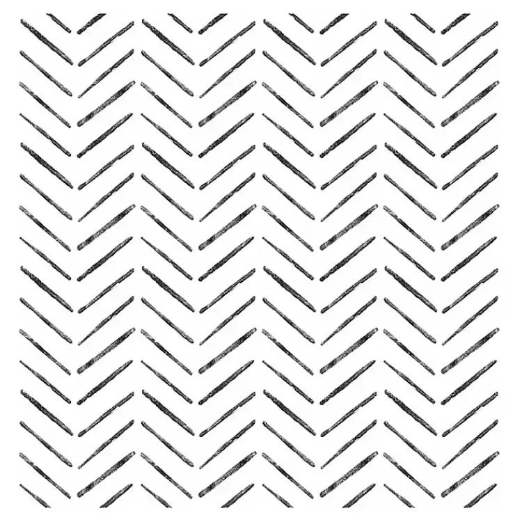 Black & White Chevron Peel & Stick Wallpaper>Kirklands Home Online