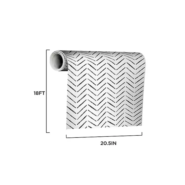 black__white_chevron_peel__stick_wallpaper_5.webp Black & White Chevron Peel & Stick Wallpaper>Kirklands Home Online