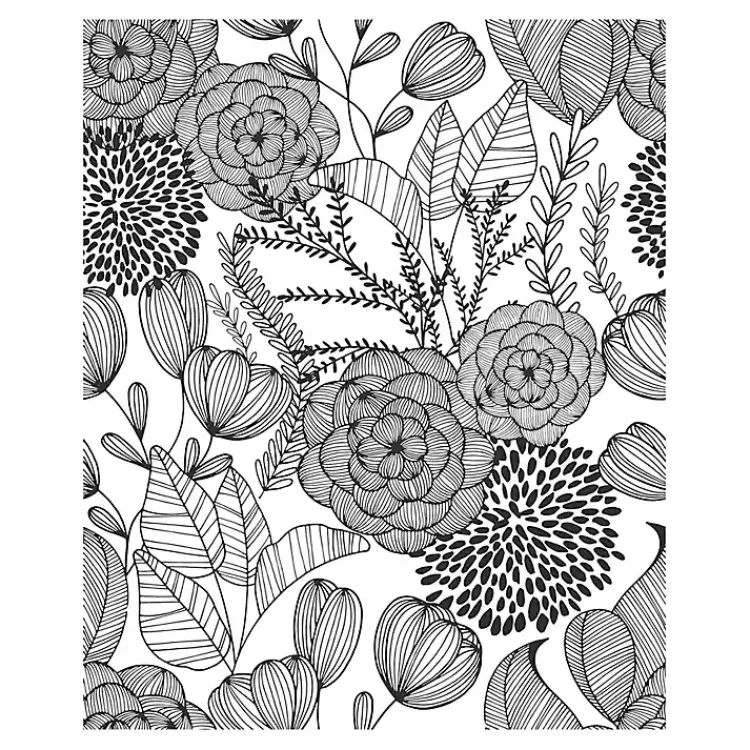 & White Floral Garden Peel & Stick Wallpaper>Kirklands Home Hot