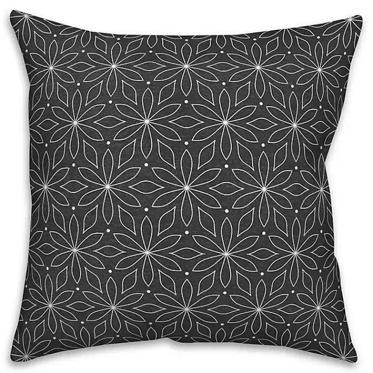 & White Floral Indoor/Outdoor Pillow>Kirklands Home Hot