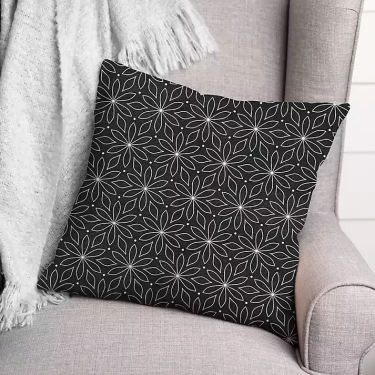 & White Floral Indoor/Outdoor Pillow>Kirklands Home Hot