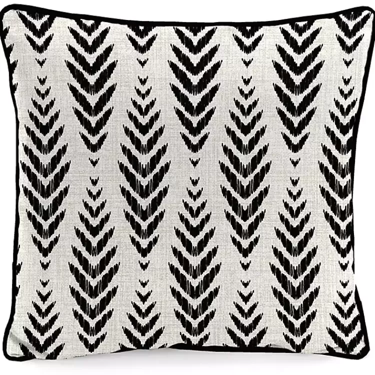 black__white_geometric_leaves_outdoor_pillow_2.webp Black & White Geometric Leaves Outdoor Pillow>Kirklands Home Online
