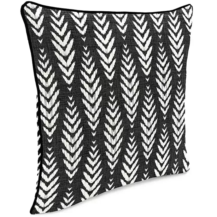 black__white_geometric_leaves_outdoor_pillow_4.webp Black & White Geometric Leaves Outdoor Pillow>Kirklands Home Online