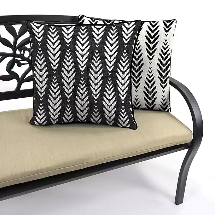 black__white_geometric_leaves_outdoor_pillow_5.webp Black & White Geometric Leaves Outdoor Pillow>Kirklands Home Online