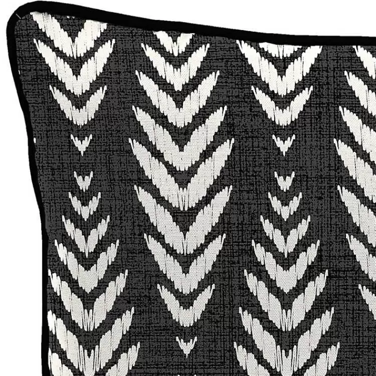 black__white_geometric_leaves_outdoor_pillow_7.webp Black & White Geometric Leaves Outdoor Pillow>Kirklands Home Online