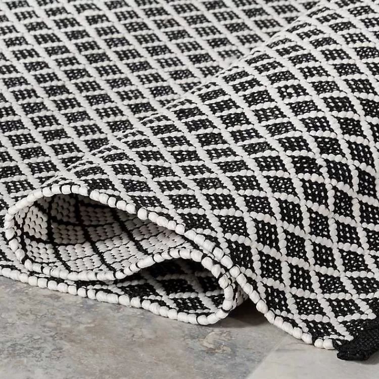 black__white_trellis_indooroutdoor_runner_x_3.webp Black & White Trellis Indoor/Outdoor Runner, 3x8>Kirklands Home Best