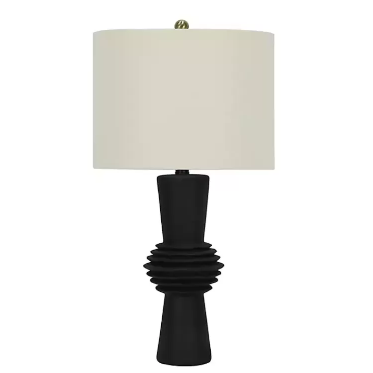 Black Abstract Column Table Lamp>Kirklands Home Cheap