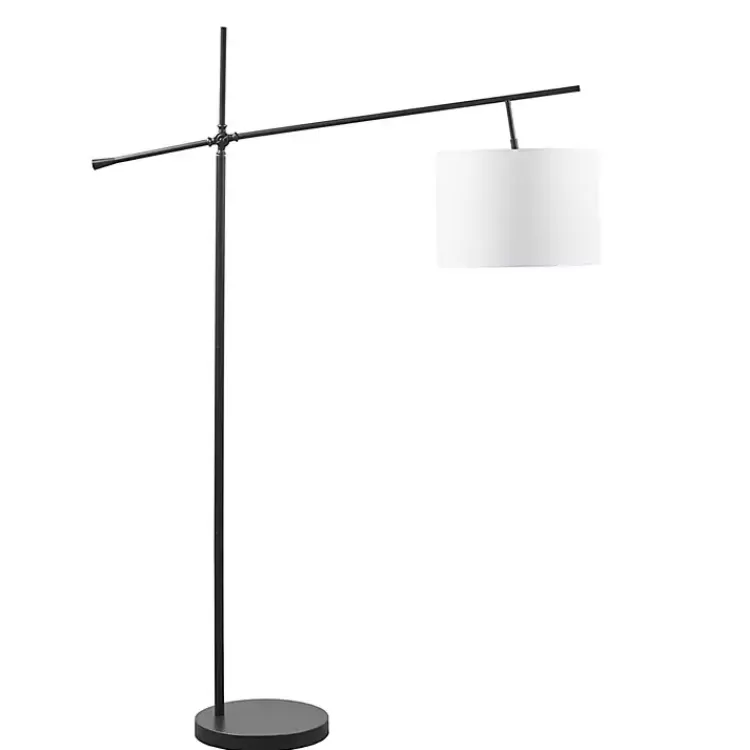 Black Adjustable Arm Modern Floor Lamp>Kirklands Home Shop
